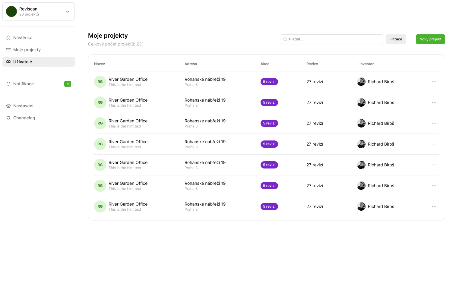 Dashboard interface showing financial data and charts